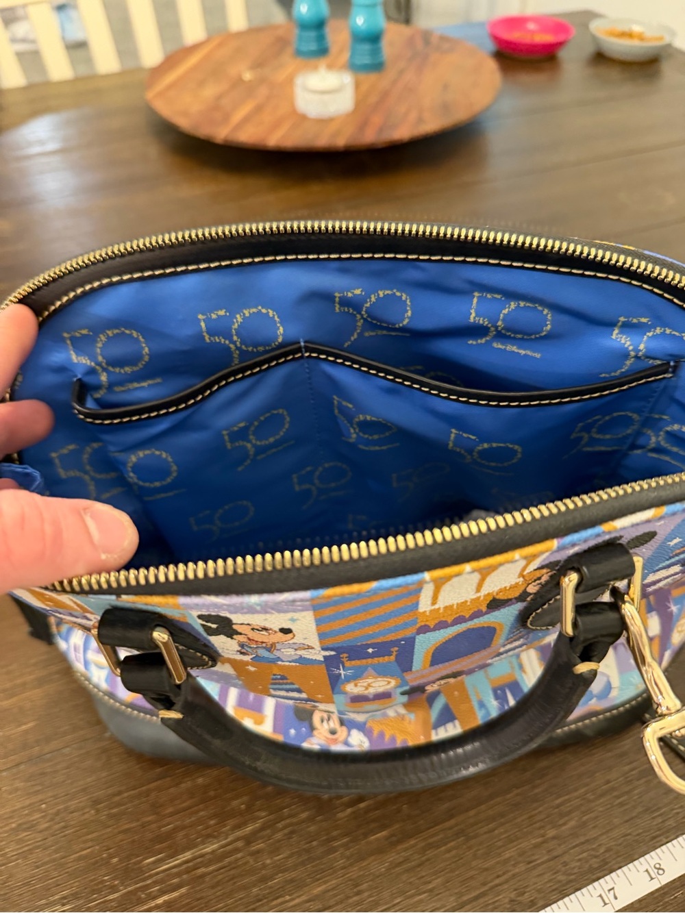 Dooney & Bourke Disney World Magic Kingdom 50th Anniversary Castle Dome Satchel - Picture 6 of 8